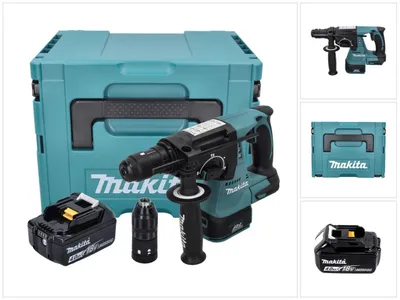 Produktbild von Makita DHR 243 M1J Akku Bohrhammer 18 V 2,0 J SDS plus Brushless + 1x Akku 4,0 Ah + Makpac - ohne Ladegerät