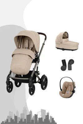 Produktbild von Cybex Talos S Lux Buggy mit faltbarer Babywanne, Farbe:Almond Beige