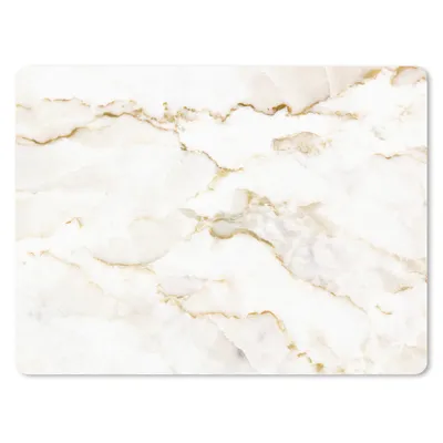Produktbild von MuchoWow® Mauspad Mousepad Marmor - Limette - Gold - Luxus - Marmoroptik - Weiß 23x19 cm - Mousepads - Maus Mat - Pad - Mausunterlage - Schreibtischunterlage - Mauspad