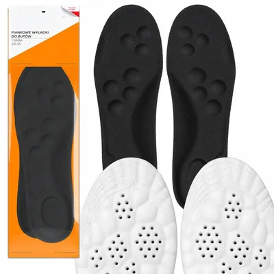 Produktbild von Schuheinlagen Einlegesohlen Foam Schwarz 40 45 zuschneidbar ergonomisch atmungsaktiv für Freizeit Sport Arbeit