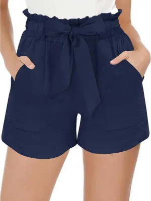Produktbild von Damen-Shorts für den Sommer, mit hoher Taille und Taschen