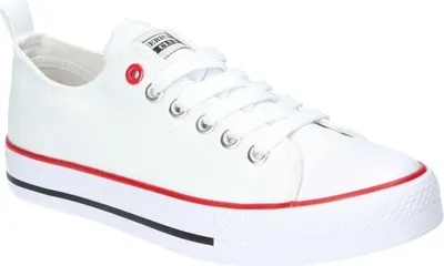 Produktbild von AMERICAN CLUB LH14 Original Sneakers, luftige Sneakers, Schnürung Segeltuch Turnschuhe, Weiss 40