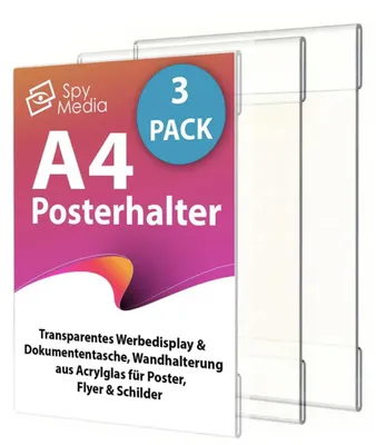 Produktbild von Acryl Aufsteller 3er Set Acrylglas Tischaufsteller Restaurant Empfang Buero Deko