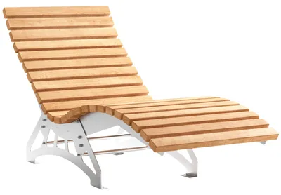 Produktbild von SOTECH Gartenliege LOUNGER Komplett-Set 800 mm breit – Edelstahl geschliffen, Holzlatten Lärche, Sonnenliege