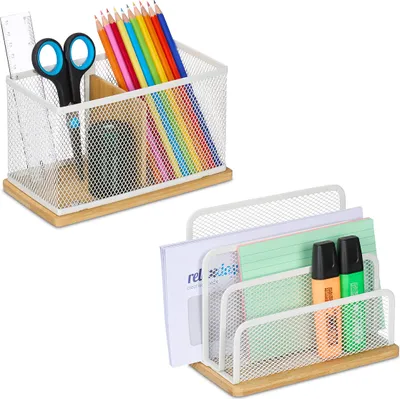 Produktbild von relaxdays 2-teiliges Schreibtisch Organizer Set