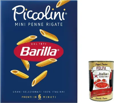 Produktbild von 10x Pasta Barilla Mini Penne rigate, 100% italienisch Nudeln 500 g pack + Italian Gourmet polpa 400g