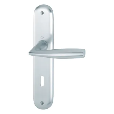 Produktbild von Hoppe Vitória Langschildgarnitur F1 Aluminium Natur 1515/273P, OB Ovalbart