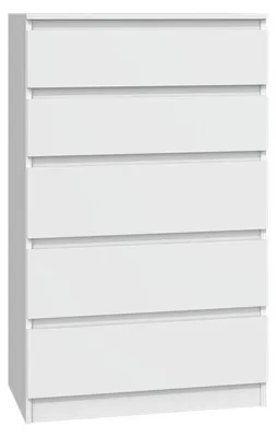 Obrázek produktu pro Topeshop M5 BIEL, Bílá, 5 zásuvka/zásuvek, Dřevotřískové desky, Jednobarevný, Moderní, Dřevotřískové desky