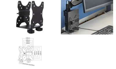 Produktbild von DIGITUS Multifunktioneller Mini Desktop PC Halter