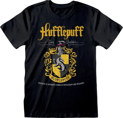 Produktbild von Harry Potter T-Shirt S Hufflepuff Black Crest