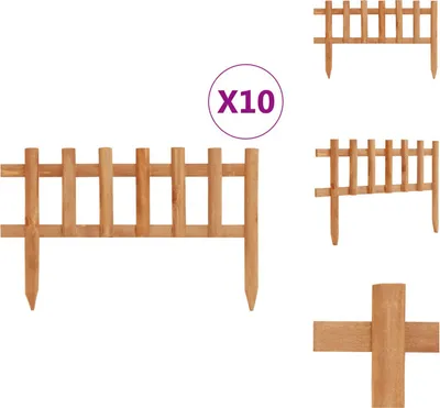 Produktbild von vidaXL Rasenkanten 10 Stk. Tannenholz 4,4 m -  Beeteinfassungen