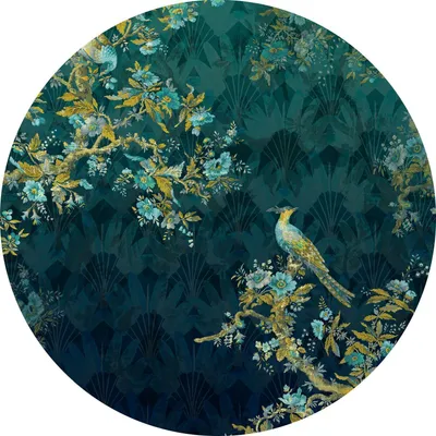 Produktbild von Sanders & Sanders selbstklebende runde Tapete orientalisch Blau Ø 125 cm