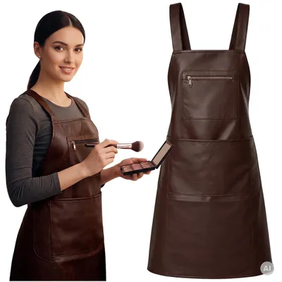 Immagine prodotto di Grembiuli da cucina per uomo e donna, con tasche, impermeabili, color cioccolato