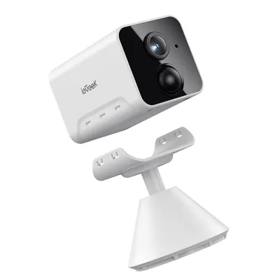 Image de ieGeek 1080P HD caméra de surveillance intérieure batterie,WLAN 2.4GHz caméra Ip avec vision nocturne, PIR détection de mouvement, audio bidirectionnel,carte cloud/mémoire,IP65