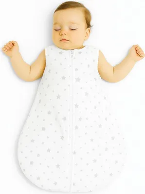 Produktbild von Babyschlafsack aus Baumwolle – Sommerschlafsack – hautfreundlich und atmungsaktiv für 0–6 Monate, Tog 1,0