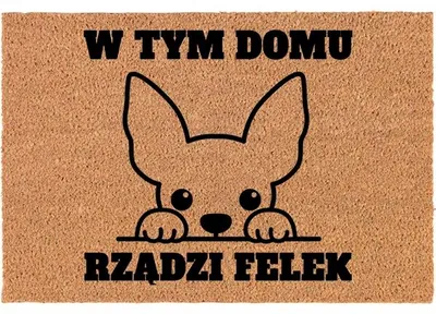 Produktbild von TabPrint Kokos Fußmatte Personalisiert 60x40cm Hunde