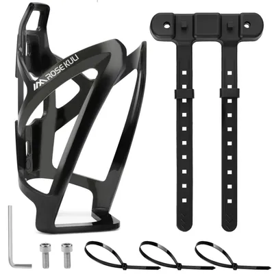 Produktbild von Flaschenhalter Fahrrad Schwarz für Rohre Ø 22-55 mm MTB Rennrad