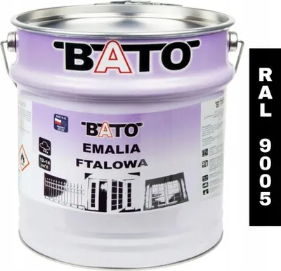 Obrázok produktu pre Ftalová kyselina-smalt pre drevo BATO farba na drevo RAL 9005 čierna 10 l
