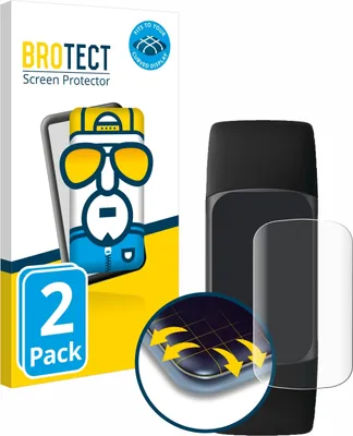 Produktbild von 2x BROTECT Fullscreen Schutzfolie für Fitbit Charge 5 Displayschutz Folie Fullcover Klar Transparent