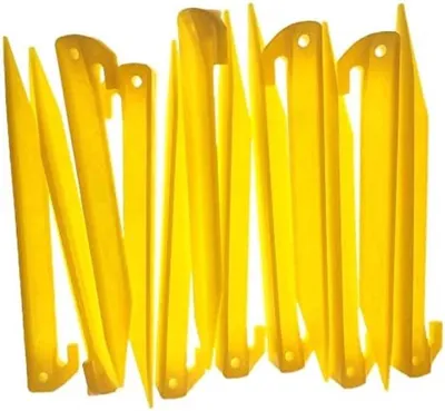 Produktbild von PolkaHome® 20 langlebige Kunststoff-Zeltstangen für Camping, 30 cm - Gelb
