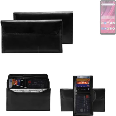 Produktbild von K-S-Trade Handy Hülle kompatibel mit BLU F92e 5G Schutz Hülle Tasche Schutz Case Handytasche Kunstleder schwarz, 1x