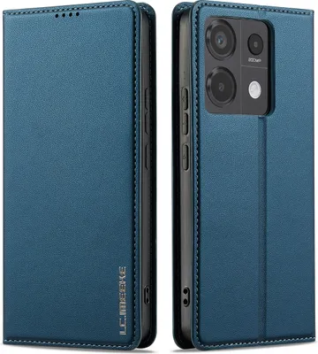 Obrázek produktu pro Magnetické flipové kožené pouzdro pro Xiaomi Redmi Note 13 Pro 5G, s přihrádkou na karty a funkcí stojánku Modrá