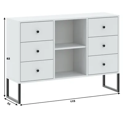Obrázok produktu pre Kombinovaná komoda SANGER - biela
