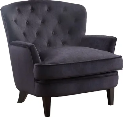 Produktbild von ATLANTIC home collection Sessel LEO B85cm x T90cm x H88cm, Farbe:Samt-Schwarz