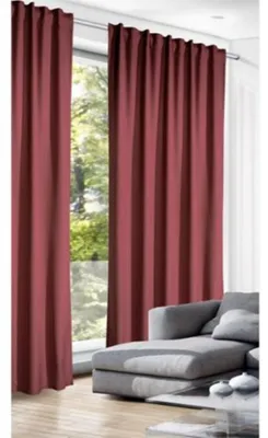 Produktbild von Fertigschal verdeckte Schlaufen uni - Größe (HxB): 280x140cm Farbe: Dunkelrot