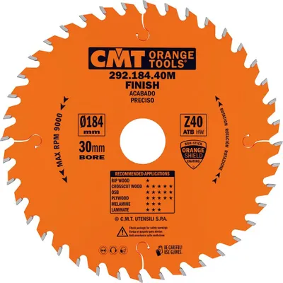 Image de CMT Scie à bois 184x16x40Z / Coupe transversale