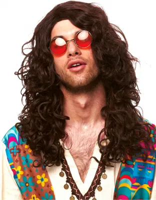 Produktbild von Braune 60er Jahre Hippie Perücke