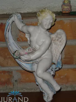 Produktbild von Steinfigur Wetterfest Steinguss Grabschmuck Grab Engel Gartenfigur Figur 8506