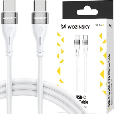 Zdjęcie produktu dla Wozinsky 5907769308796, 1 m, USB C, USB C, USB 2.0, Biały