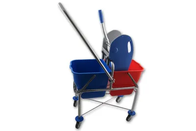 Produktbild von Axis Line Doppelfahrwagen extra hoch kein Bücken mehr Reinigungswagen