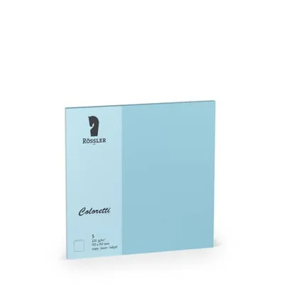 Produktbild von Doppelkarte 157x157 coloretti 5 Stück himmelblau