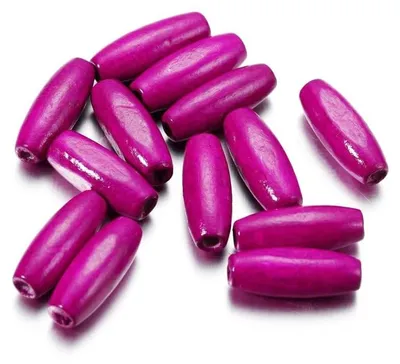 Productafbeelding van Houten Kralen 250 Stuks - Ovale Kralen 8,5 x 22 mm - Kralen met Gat 2,5 mm - Knutselmateriaal - Voor Sieraden - Diverse Kleuren - Sieradenkralen
