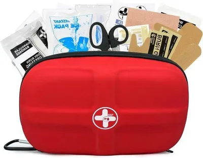 Produktbild von Famanu Erste-Hilfe-Set Wasserfest Tragbar für Camping Reisen - Rot - Notfallrucksack
