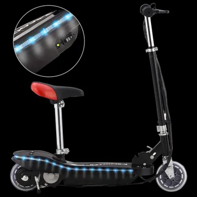 Produktbild von vidaXL E-Scooter für Kinder mit Sitz und LED 120 W Schwarz