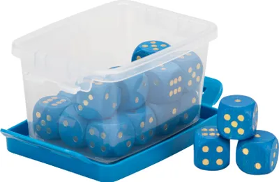 Produktbild von Betzold Augenwürfel Sets, Farbe: blau, Box zur Aufbewahrung: Ja, Größe: 20 mm, Setgröße: 20 Stück