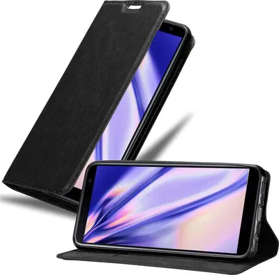 Obrázek produktu pro Cadorabo pouzdro pro Samsung Galaxy J6 PLUS Protective Case in Black Pouzdro na mobil s magnetickým zavíráním