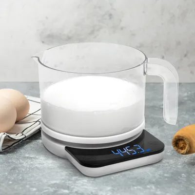 Obrázok produktu pre Digitálna kuchynská váha s odmerkou – 800 ml – až do 3 kg – funkcia tarovania [BW1019]
