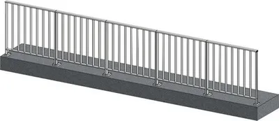 Produktbild von Pertura Geländerset Triton Aluminium anthrazit Bodenmontage 5 m