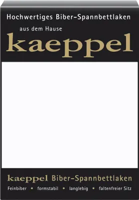 Produktbild von Kaeppel Biber Bettlaken Betttuch 100 x 200 cm Spannbettlaken 14 Farben Uni, Farbe:Weiß