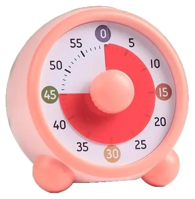 Produktbild von Visueller Timer für Kinder – 60-Minuten Countdown Kurzzeitwecker visuell – Zeitmanagement-Tool zur Förderung bei ADHS & Autismus Einschulung & für den Kindergarten (Rosa)