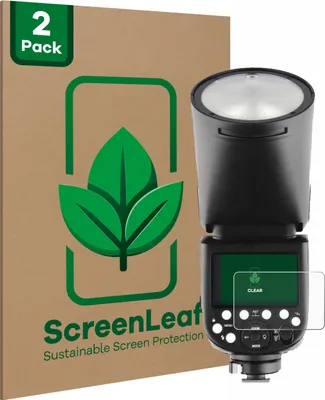Produktbild von 2x ScreenLeaf Schutzfolie für Godox TT685 II nachhaltiger Displayschutz Display Schutz Folie Klar Transparent