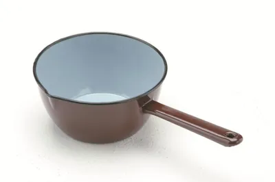 Produktbild von Konischer Emaille-Topf 12cm - braun