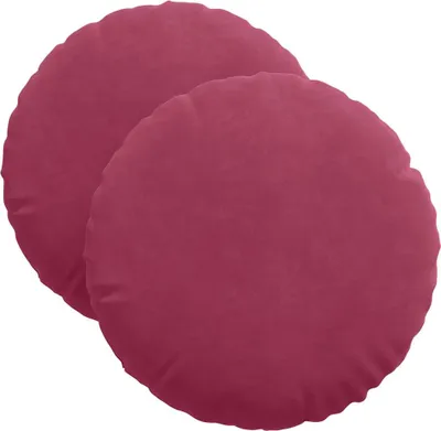 Obrázok produktu pre vidaXL Sedacie vankúše, 2 ks, vínovočervené, Ø 40 x 13 cm, zamat