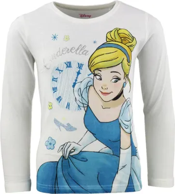 Produktbild von Disney Cinderella Kinder Mädchen langarm T-Shirt – Weiß / 98