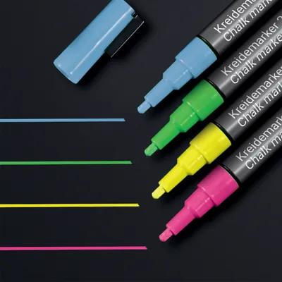 Zdjęcie produktu dla SIGEL BA179 Marker kredowy 20 - okrągła końcówka 1-2 mm, różne, 4 sztuki
