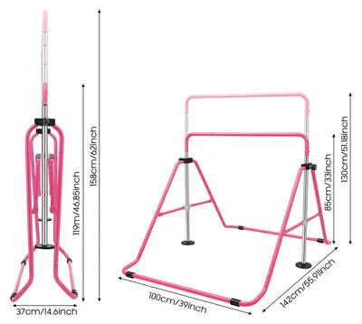 Productafbeelding van Rekstok, opvouwbaar design, in hoogte verstelbaar, roze
